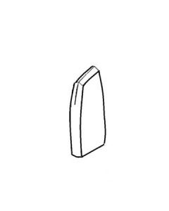 0019008128 KNOB WESTINGHOUSE BLADE WHITE