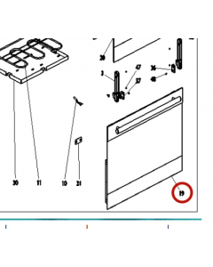 020241230101R BLANCO OVEN OUTER DOOR ASSY - S/STEEL
