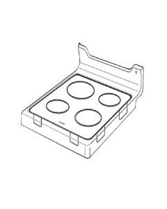 0609001455 KIT HOB&GLS CER 600RC FRSC WHT