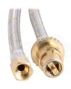 10HAS2000 10Mm Ss Gas Hose 3/8" Sae Ff X Male Bayonet 2000Mm