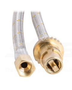 10HAS3000 10Mm Ss Gas Hose 3/8" Sae FF X Male Bayonet 3000Mm