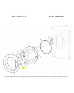 133380110 BUTTON DOOR E/LUX-SILVER