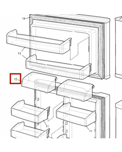 1448015 DOOR DAIRY W/CLEAR