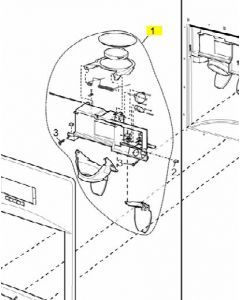 240563628 ICE & WATER PADDLE ASSY BLK