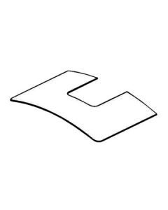 25100880 GLASS TRANSPARENT CURVED 900MM