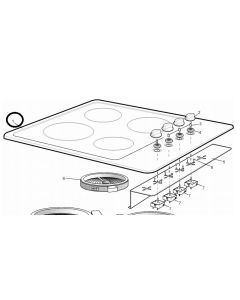 305379311 GLASS FRAME ASSY BLACK