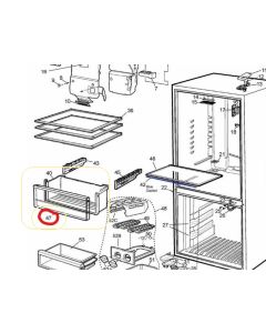 A00793616 Westinghouse Fridge Vege Drawer Front Panel BF80
