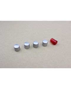 BUTTONS FOR CONTROLLER-4 SILVER, 1 RED