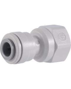 PI450822S John Guest 1/4" Acetal Gray Female Connector (NPTF Thread)