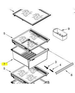 W10292504 CRISPER PAN WHIRLPOOL